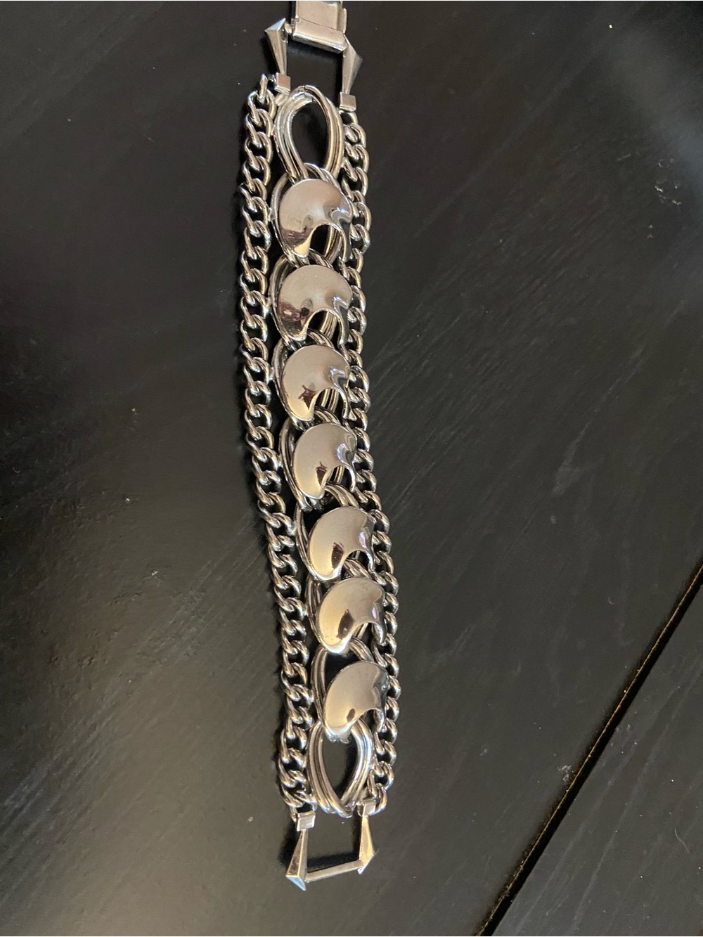 Source Unknown Multi-Row Silver Link Bracelet - Picture 2 of 3